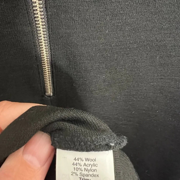 J crew size 0 long sleeve  pink black wool blend dress - Picture 8 of 10